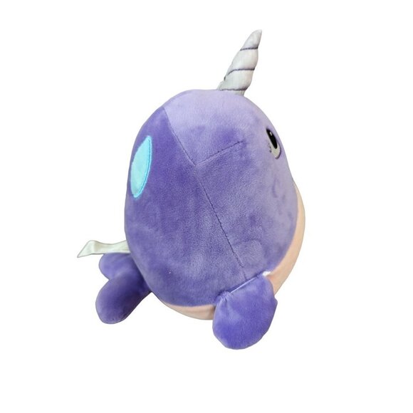Animal Adventure Purple Narwhal Unicorn Whale Soft Sensory Plush Stuffed Animal - Picture 3 of 9
